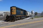 Tied on to the first  cut of outbound cars, L301 prepares to head back to the mainline